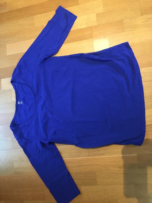 Nosečniška majica, 3/4 rokav, XL H&M, kraljevsko modra