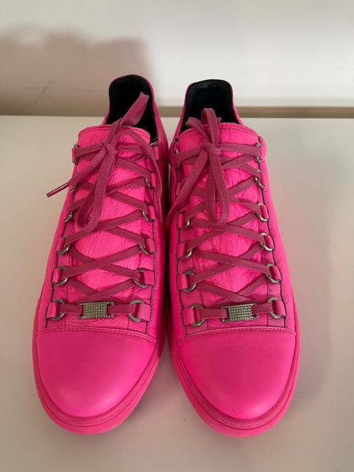 Balenciaga Arena Leather Low Top Sneakers Hot Pink 42