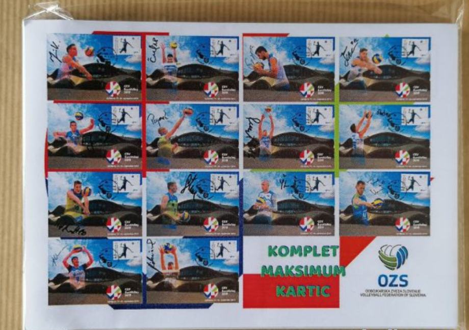 Komplet Maxi kartic odbojkarske reprezentance Slovenije