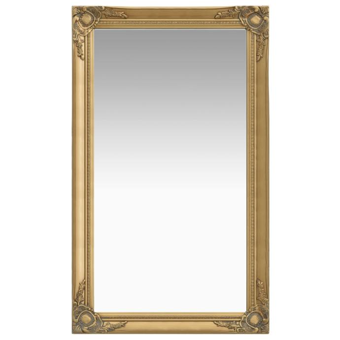 vidaXL Stensko ogledalo v baročnem stilu 60x100 cm zlato