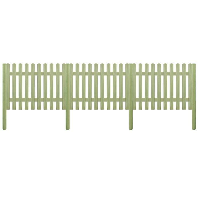 Lesena ograja s stebrički FSC borovina 5,1 m 170 cm 6/9cm