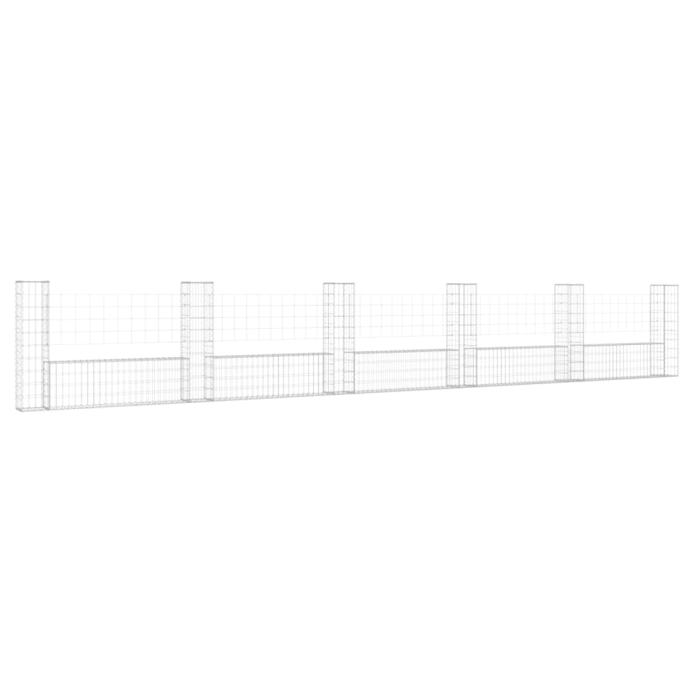VidaXL 50 Crochets De Gabion 50 Cm - Entretoises Supports Distance Acier Galvanisé Robuste