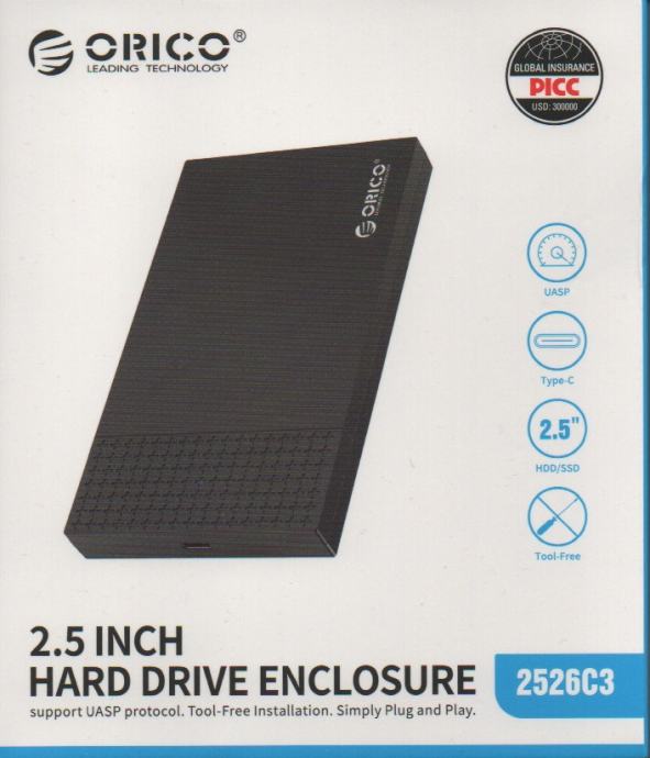 Ohišje za trdi disk - 2.5" (HDD ali SSD)