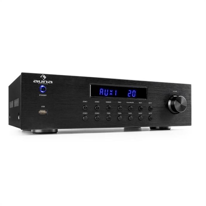 Auna AV2-CD850BT, 4-conski stereo ojačevalec, 8 x 50 W RMS, bluetooth,