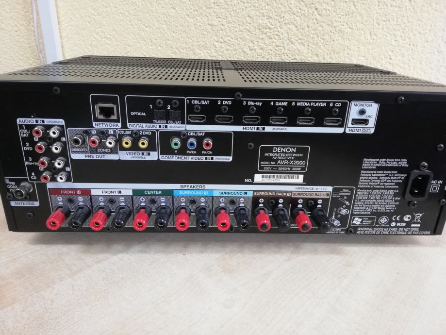 DENON AVRX2000, 7.1 AV RECEIVER, HDMI, NET, USB, AIrPlay, 4K