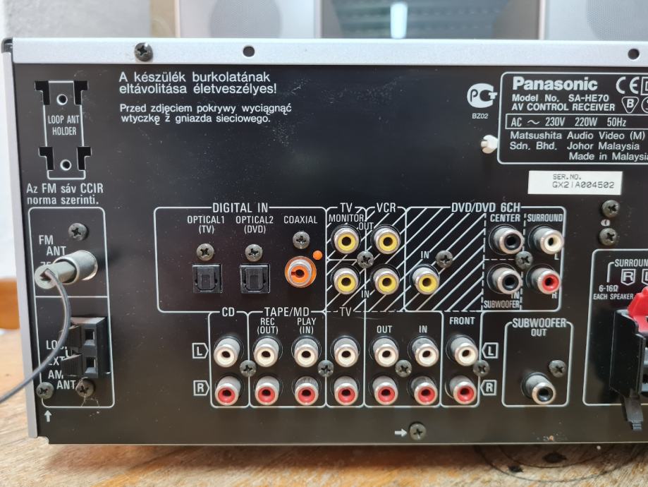 PANASONIC SAHE70, 5.1 RECEIVER