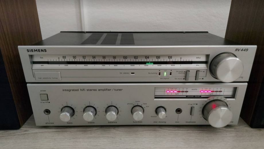 VINTAGE HI-FI RECEIVER SIEMENS RV-449 Z ZVOČNIKI