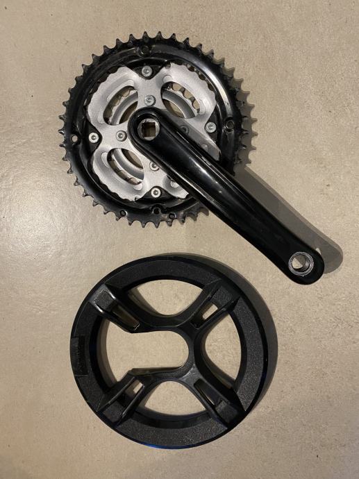 Shimano Tourney Guarnitura 3x7/3x8 42-34-24 Denti 175 Mm MTB