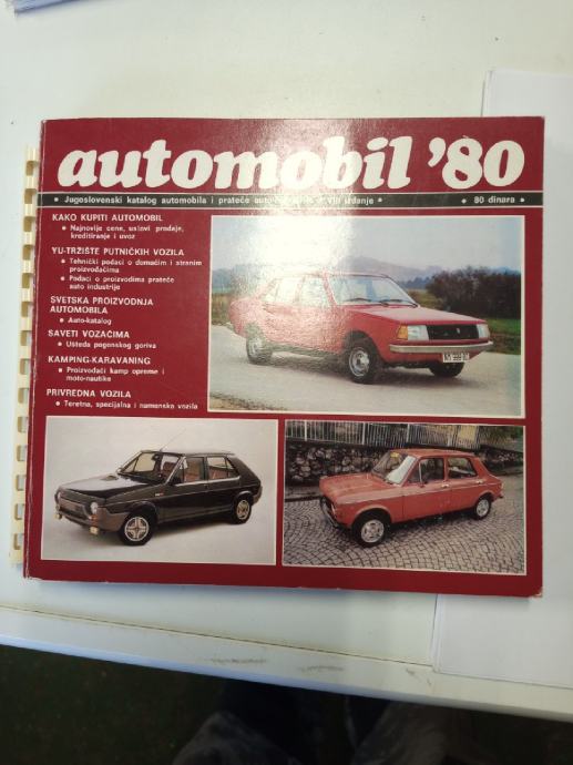 Knjiga avtomobili iz 80-tih