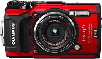 Olympus digitalni fotoaparat Tough TG-5, podvodni, rdeč