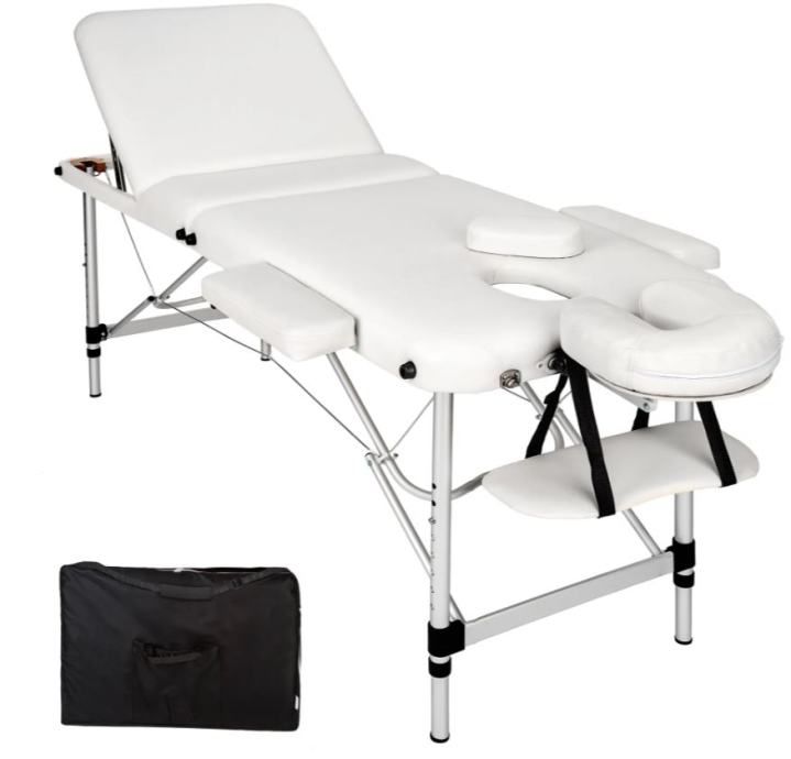 3-predelna masažna miza - ALU- bež-bela-črna