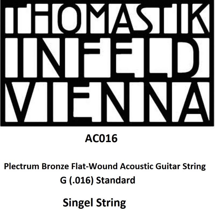3 x Thomastik AC016 Plectrum Bronze Flatwound Acoustic Guitar StringG