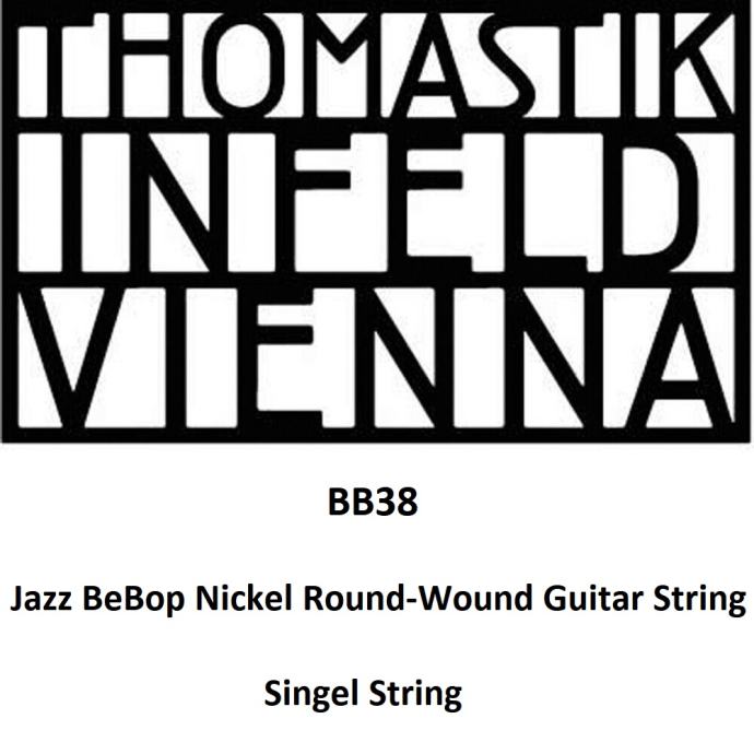 3 x Thomastik BB38 Jazz BeBop Nickel Roundwound Guitar String BB38 - A