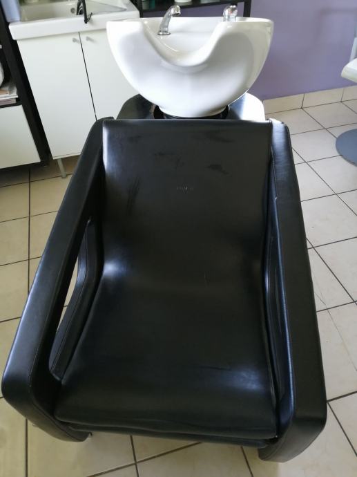 Frizerski stol in umivalnik za lase