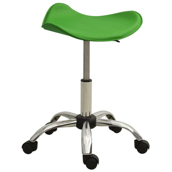 vidaXL Salonski stolček zeleno umetno usnje
