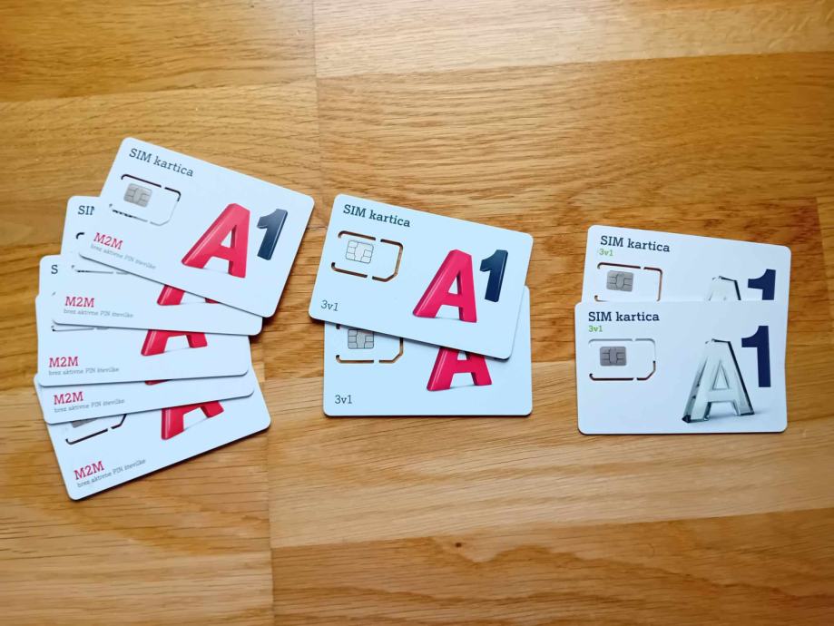 A1 SIM kartice - 9 kosov za 15 eur