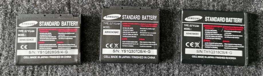Original SAMSUNG baterija za klasične telefone - 3 različne baterije