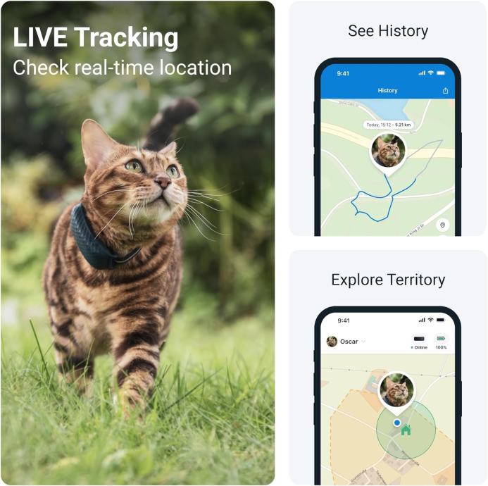 Tracker Sledilna naprava Tractive GPS za mačke, manjše pse