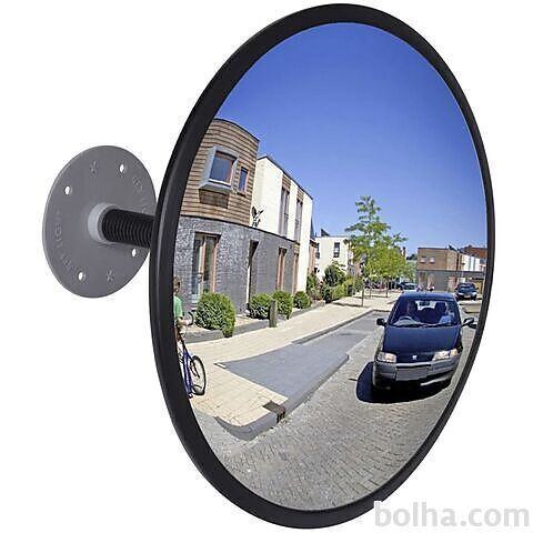 vidaXL Konveksno notranje prometno ogledalo akrilno črno 30cm