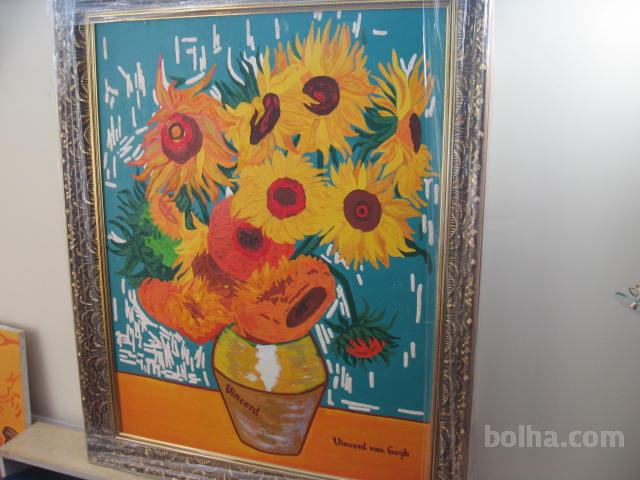 Sončnice, Van Gogh, olje, cena 6000 EUR, Tel: 070 310 300.