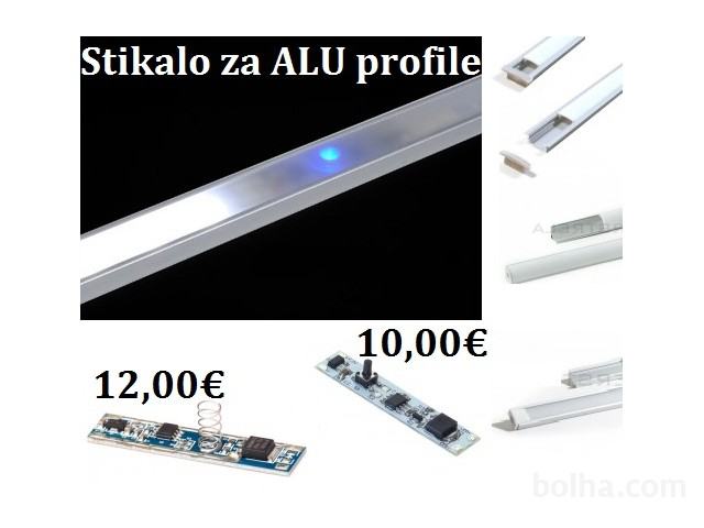 Alu profili za LED trakove (osvetlitev) in mikro stikala