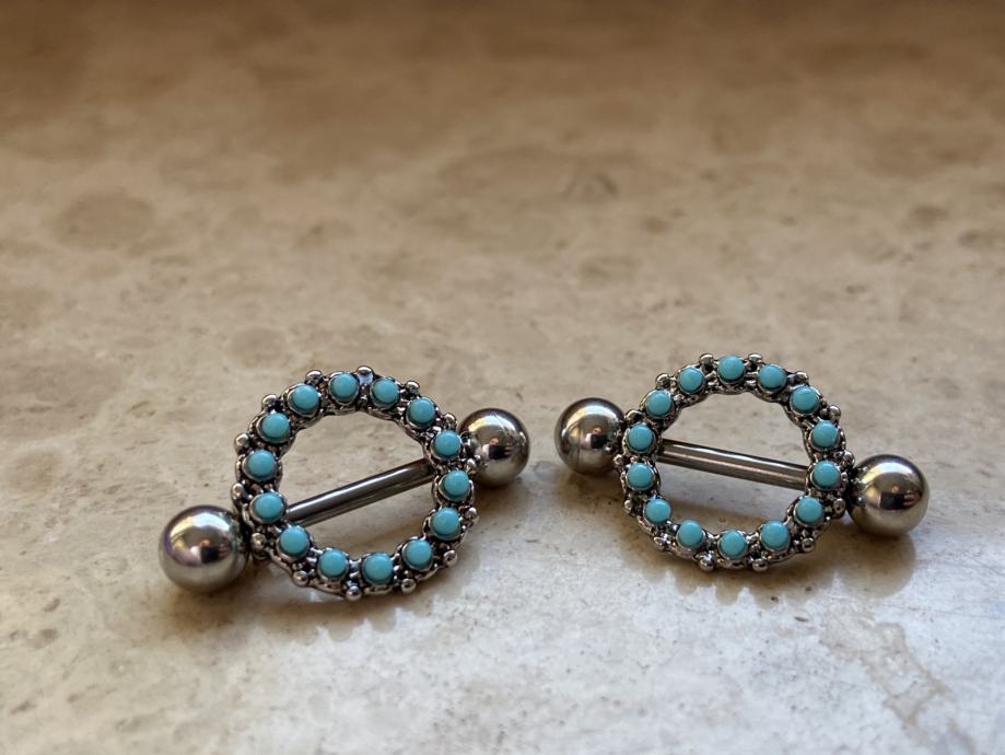 Nipple piercing 12mm