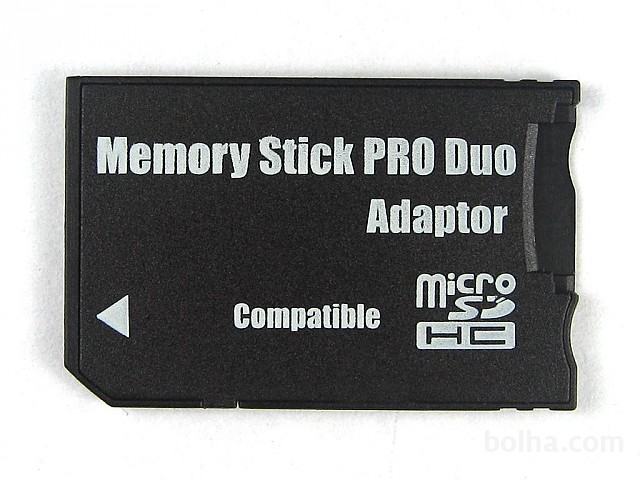 Memory stik PRO DUO adapter.