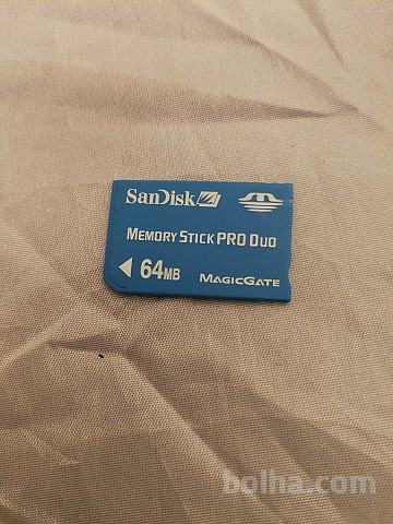 spominska kartica sandisk memory stick pro duo 64mb
