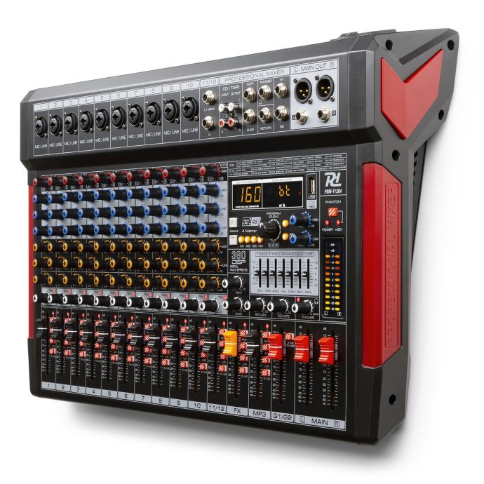 Power Dynamics PDM-Y601 - Mixer Audio A 6 Canali Di Alta Qualità, Bluetooth, 48 V Phantom Power, Soundboard PC, USB MP3, Registrazioni, 99 Effetti DSP, 24 Bit, 48 KHz, Jack XLRY