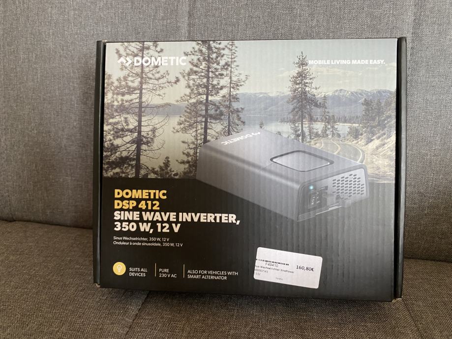 Inversor Sinusoidal Dometic SinePower DSP 212 - 150W, 12V A 230V, Ideal Para Viajes En Coche O Caravana