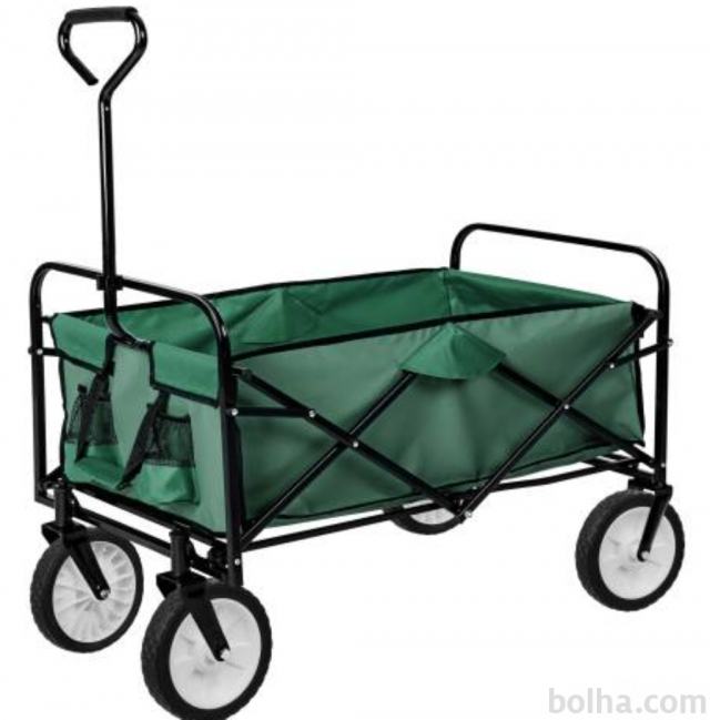 Zložljiv transportni voziček - do 80 kg - ZELEN,MODER, SIV