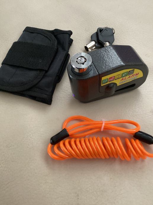 Kljucavnica z alarmom za diskaste zavore z torbico in jeklenico