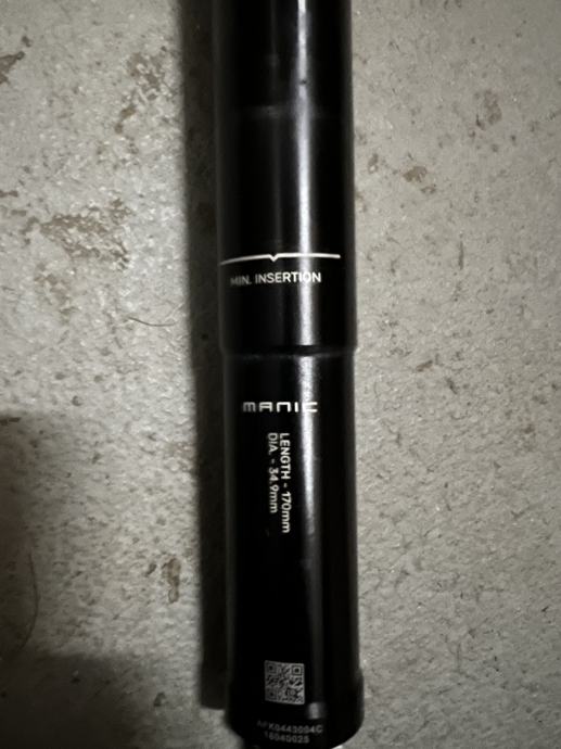 X-fusion Manic dropper post 34.9