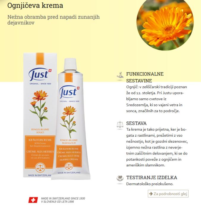 OGNJIČEVA KREMA JUST 100 ML