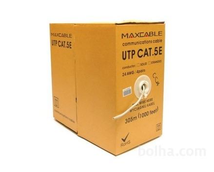 Omrežni Kabel MaxCable UTP Cat5 CCA AWG24 - 305m