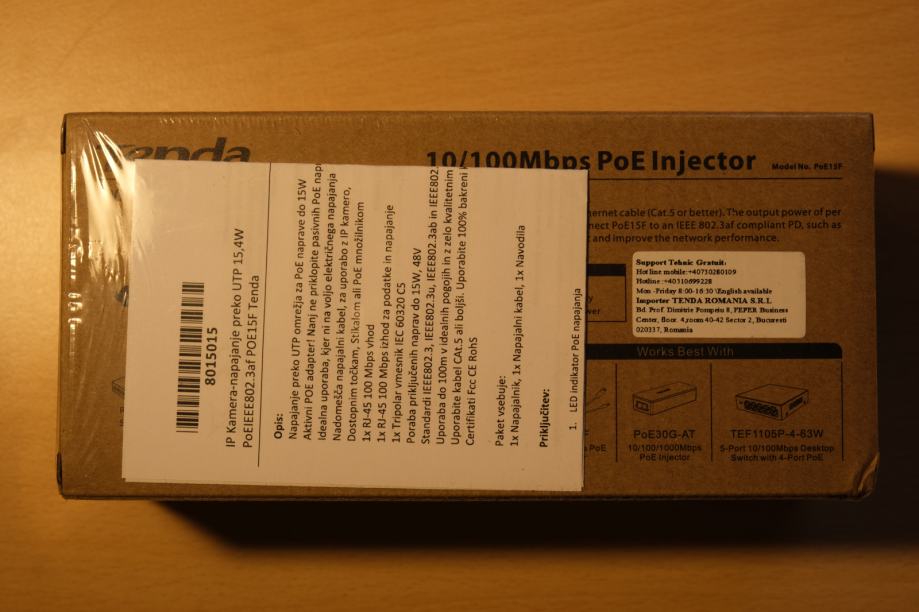 Tenda PoE Injektor PoE15F