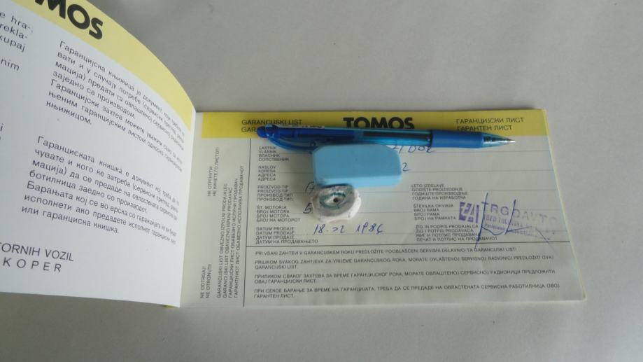 TOMOS TEHNI NO NAVODILO GARANCIJA tomos-tehni-no-navodilo-garancija