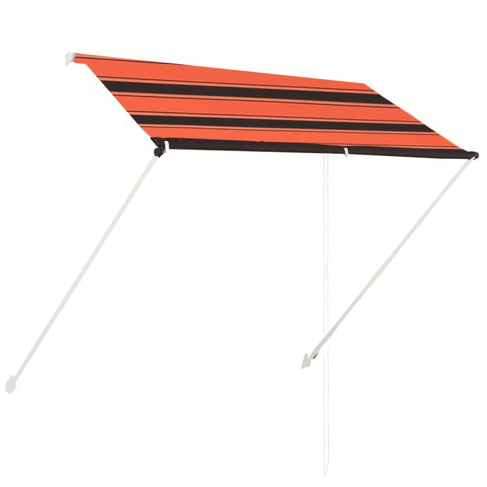 Zložljiva tenda 200x150 cm oranžna in rjava