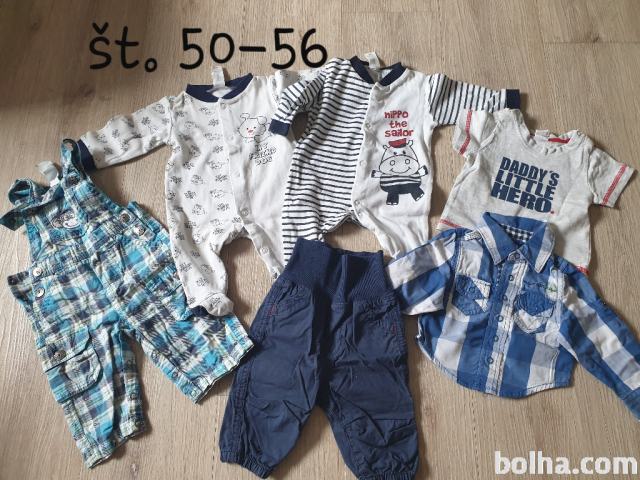Otroška oblačila in obutev št. 50-58
