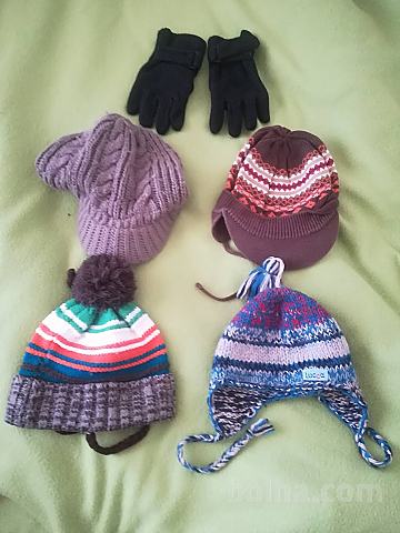 Otroške kape in rokavice