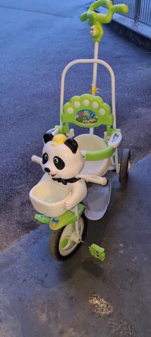 Otočki tricikel - panda (zeleni/beli)