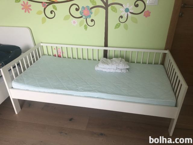 otroška postelja, 70x160cm + vzmetnica + letve