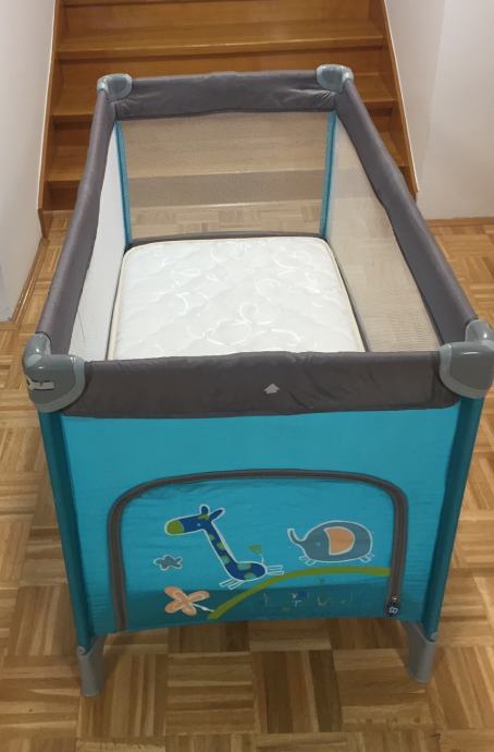 Prenosna otroška postelja Baby design + vzmetnica za boljše spanje