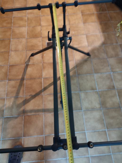 Mivardi Rod Pod Hardcore XL High Pod 6 Gambe - Supporto Canne Da Pesca Telescopico