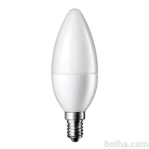 E14 LED sijalka / mat svečka / Toplo bela / 4W / A