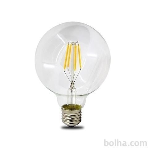E27 LED sijalka / LED žarnica G95 / Nevtralno bela