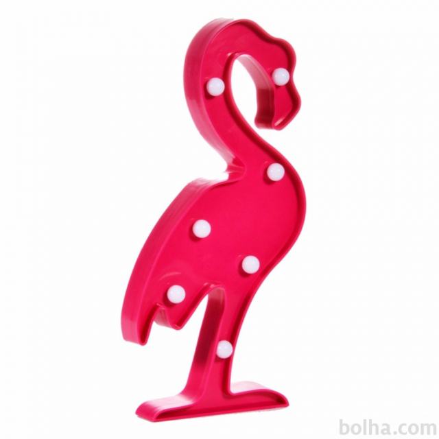Flmingo samostoječa svetilka roza barve stenski nosilec