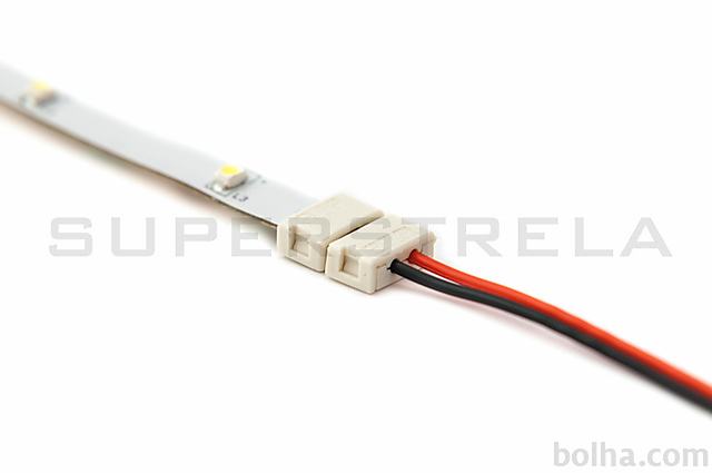 Konektor z dvožilno žico za enobarven LED trak šir