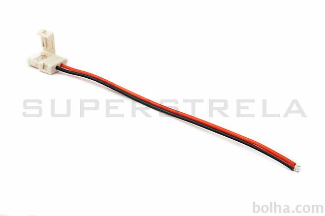 Konektor z dvožilno žico za enobarven LED trak šir