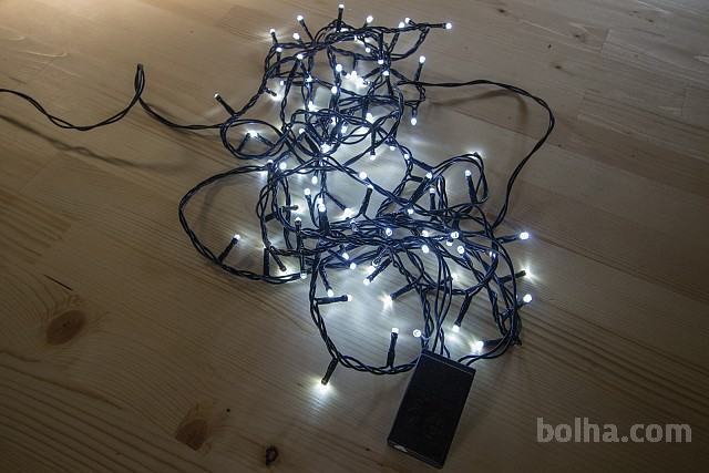 novoletne lučke, bele, LED veriga